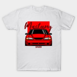 Front Red MK4 Stang Muscle T-Shirt